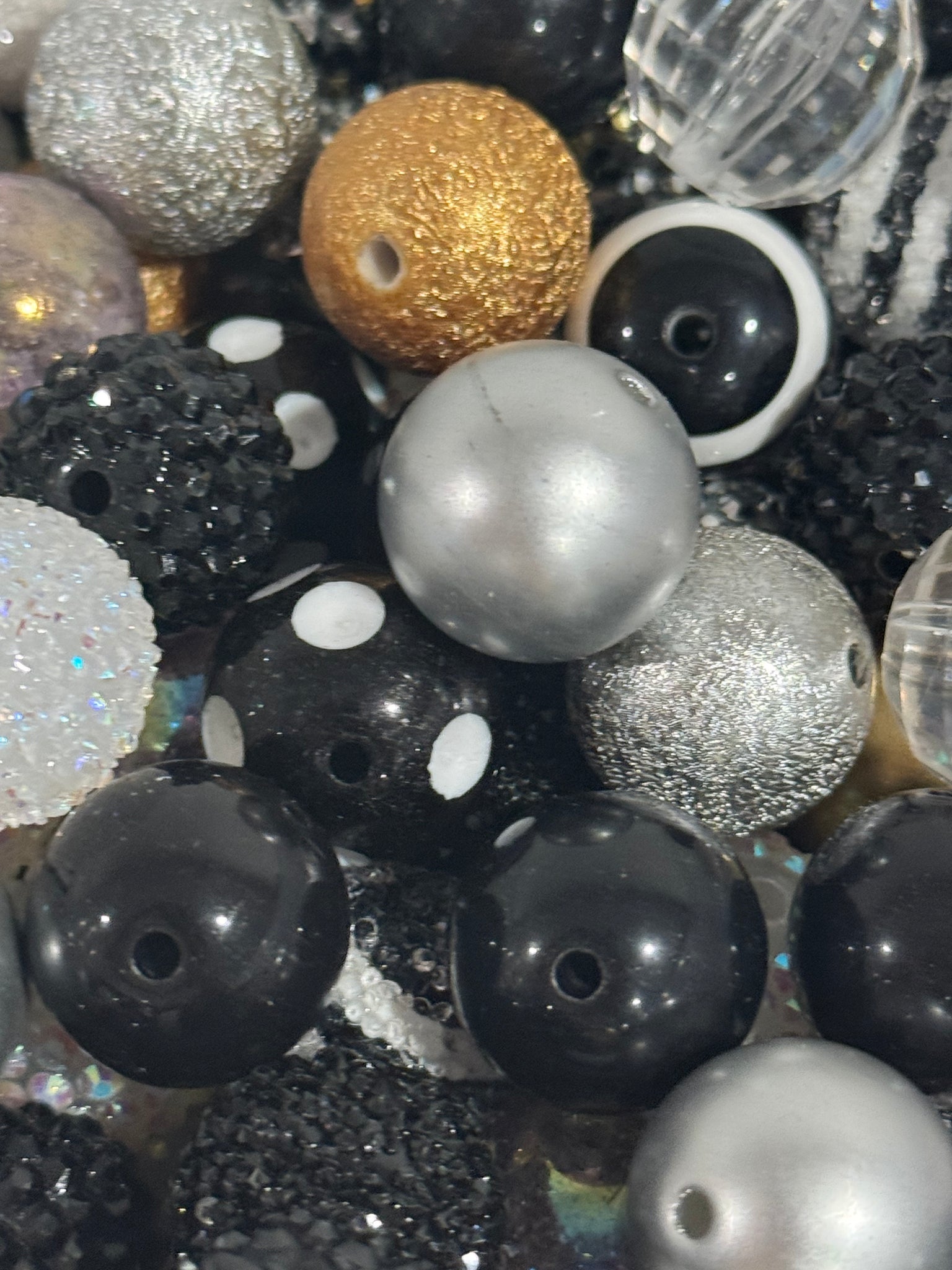 20mm Acrylic Beads - New Year's