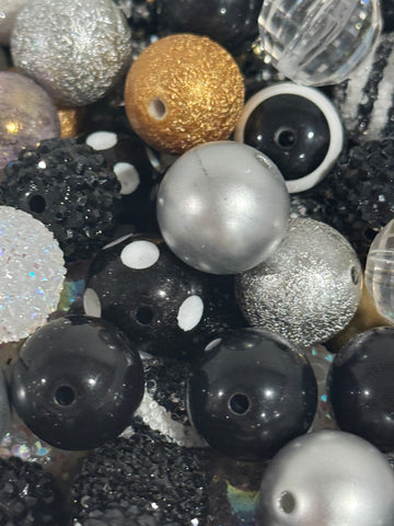 20mm Acrylic Beads - New Year's