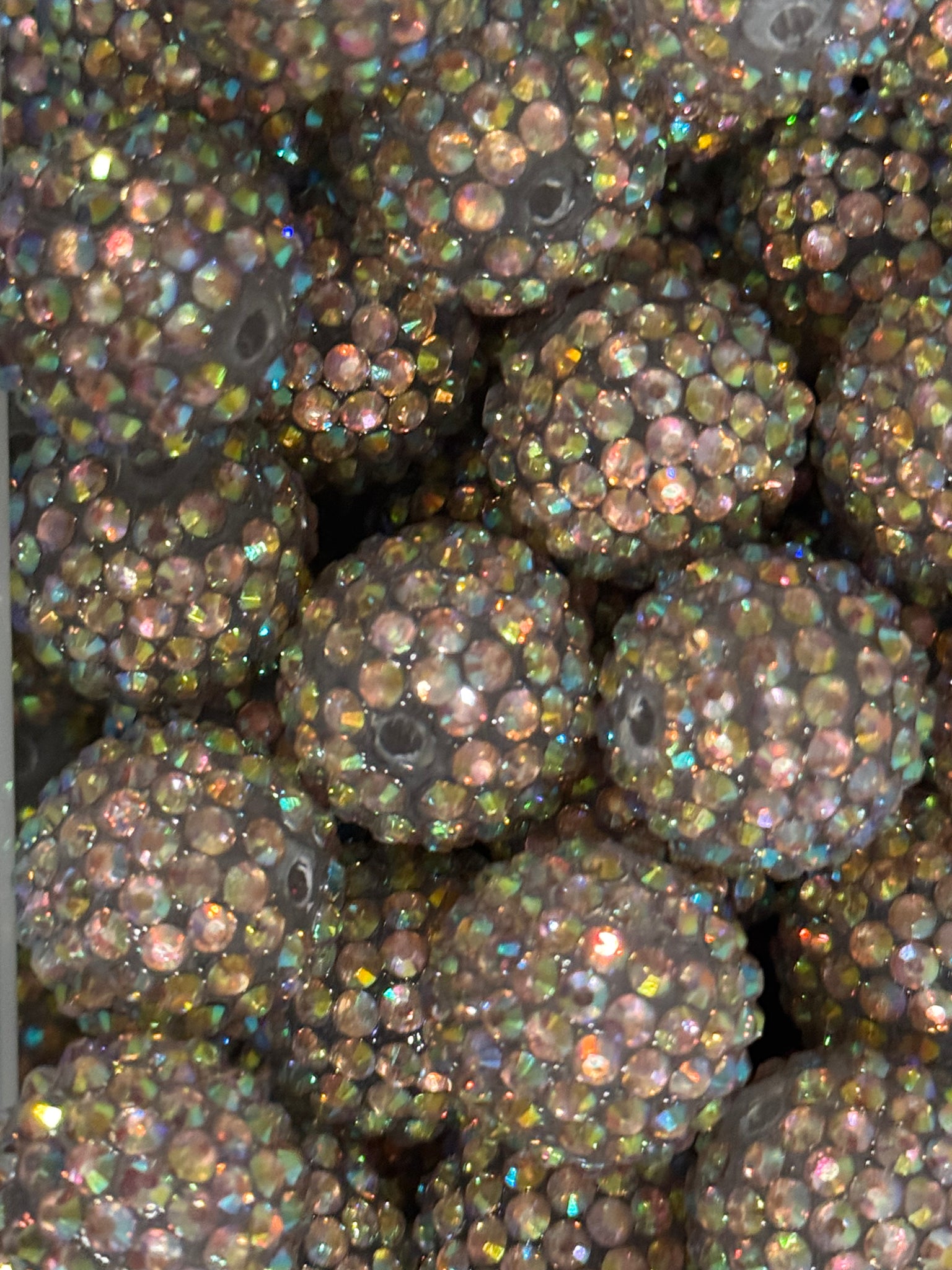 20mm Acrylic Rhinestone Beads - Vintage Diamond