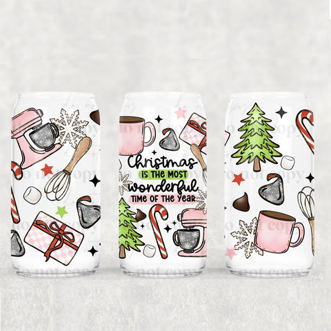 16oz UV DTF Wrap - Christmas Is The Most Wonderful Time Of The Year