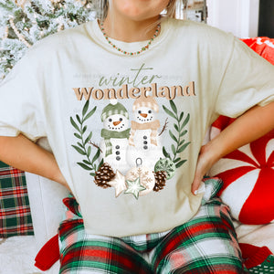 DTF Full Color TShirt Transfer - Winter Wonderland Snowmen