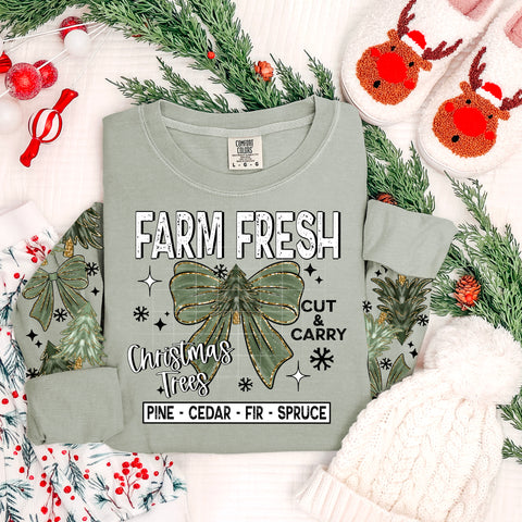 DTF Full Color TShirt Transfer - Farm Fresh Cut & Carry (FREE SLEEVES!)