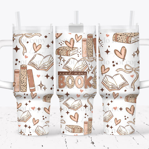 40oz UV DTF Wrap - Full Top & Bottom - Read More Books