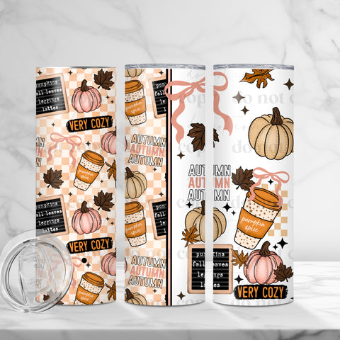 Skinny Tumbler Sublimation Wrap - Autumn Very Cozy