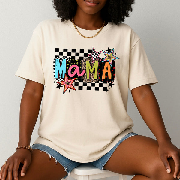 DTF Full Color TShirt Transfer - Mama Ransom Letters - (Black or White)