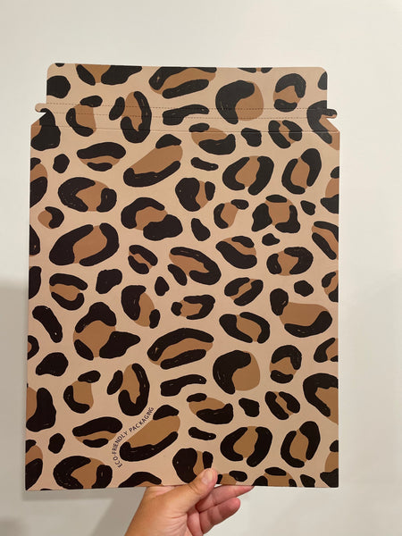 Leopard Rigid Mailer - Leopard Print Stay Flat Mailer