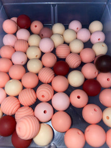 15mm Silicone Beads - Neutrals