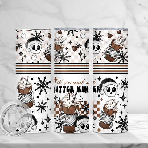 Skinny Tumbler Sublimation Wrap - It's A Cruel and Bitter Winter