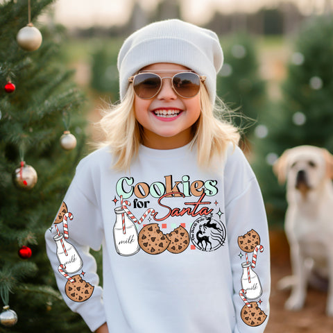 DTF Full Color TShirt Transfer - Cookies for Santa (FREE SLEEVES!)