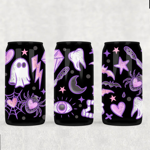 16oz UV DTF Wrap - Purple Halloween Things