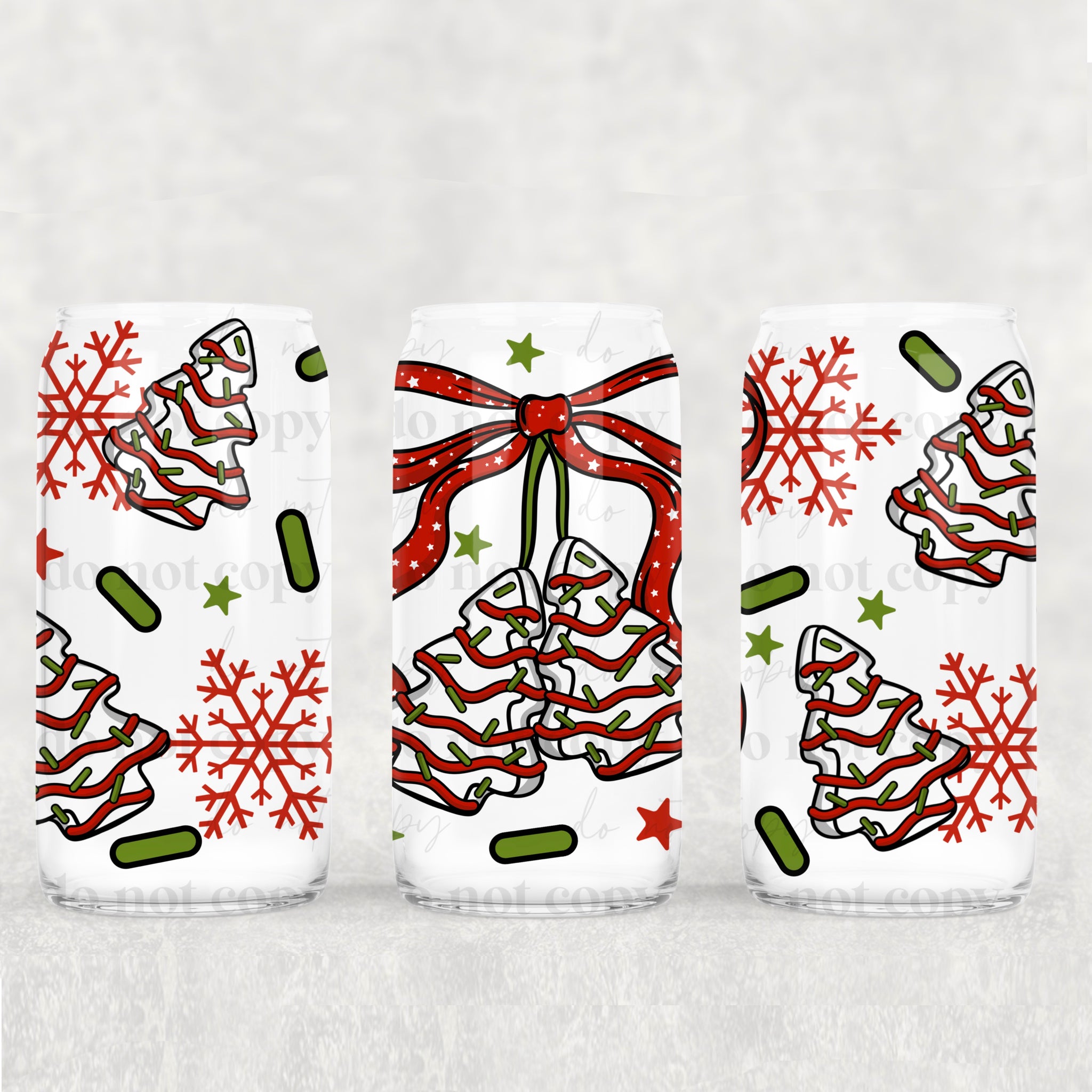 16oz UV DTF Wrap - Tree Cake Cherries