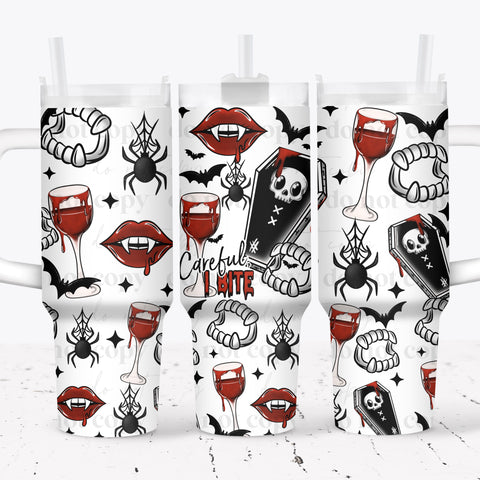 40oz UV DTF Full Top & Bottom Wrap - Vampire Coffins