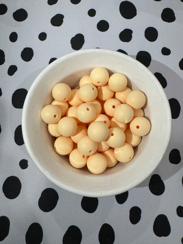 15mm Silicone Beads - Cream