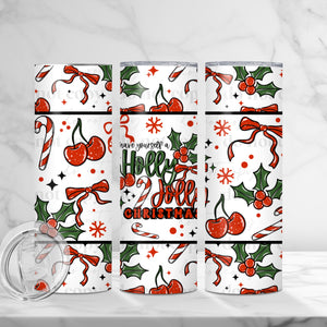 Skinny Tumbler Sublimation Wrap - Have Yourself A Holly Jolly Christmas