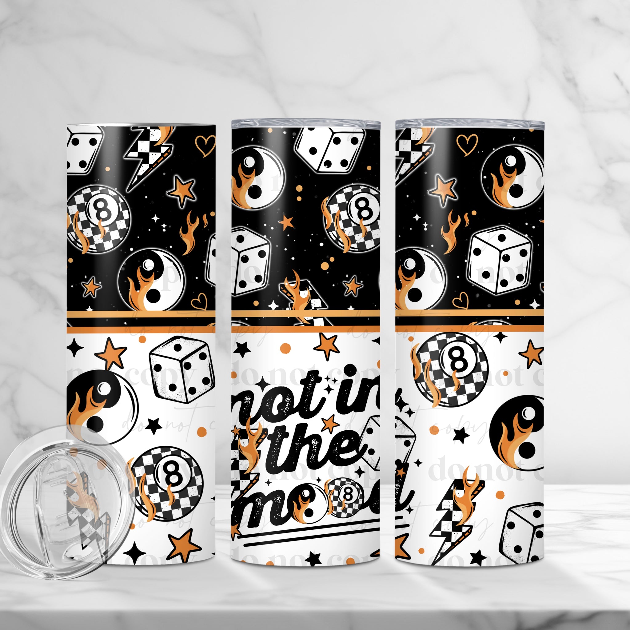 Skinny Tumbler Sublimation Wrap - Not In The Mood