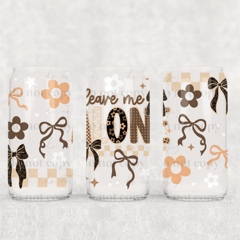 16oz UV DTF Wrap - Leave Me Alone Neutrals
