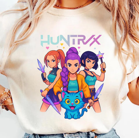 DTF Full Color TShirt Transfer - K Girls Hun Trix