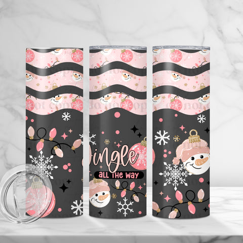 Skinny Tumbler Sublimation Wrap - Jingle All The Way