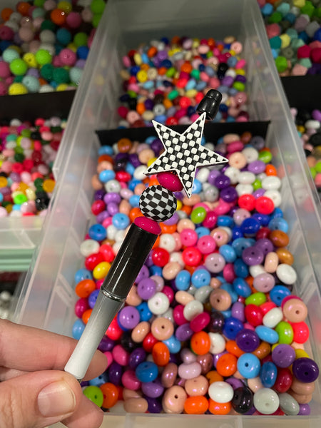 Checkered Star  - *EXCLUSIVE* 3D Printed Focal