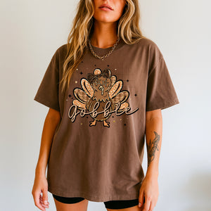 DTF Full Color TShirt Transfer - Gobble Cute Turkey