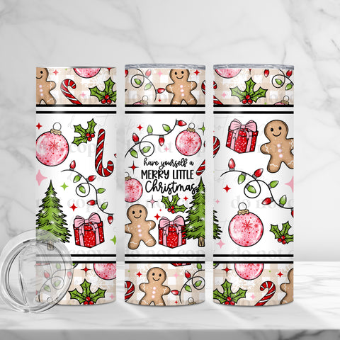 Skinny Tumbler Sublimation Wrap - Have Yourself A Merry Little Christmas