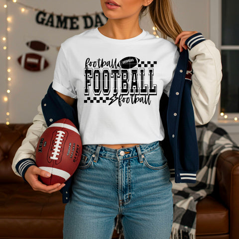 DTF Full Color Transfer - Football Season Single Color (BLACK OR WHITE)