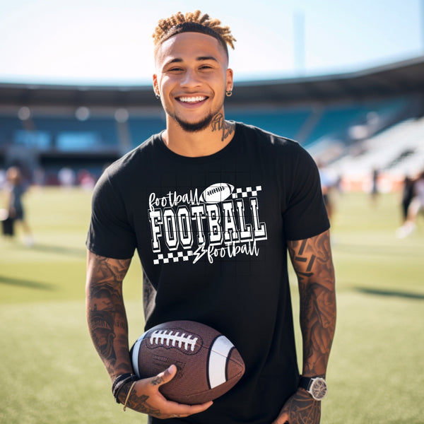 DTF Full Color Transfer - Football Season Single Color (BLACK OR WHITE)