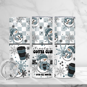 Skinny Tumbler Sublimation Wrap - Frosty's Coffee Club
