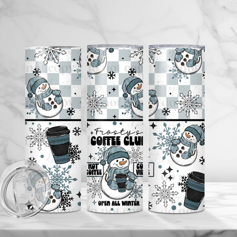 Skinny Tumbler Sublimation Wrap - Frosty's Coffee Club