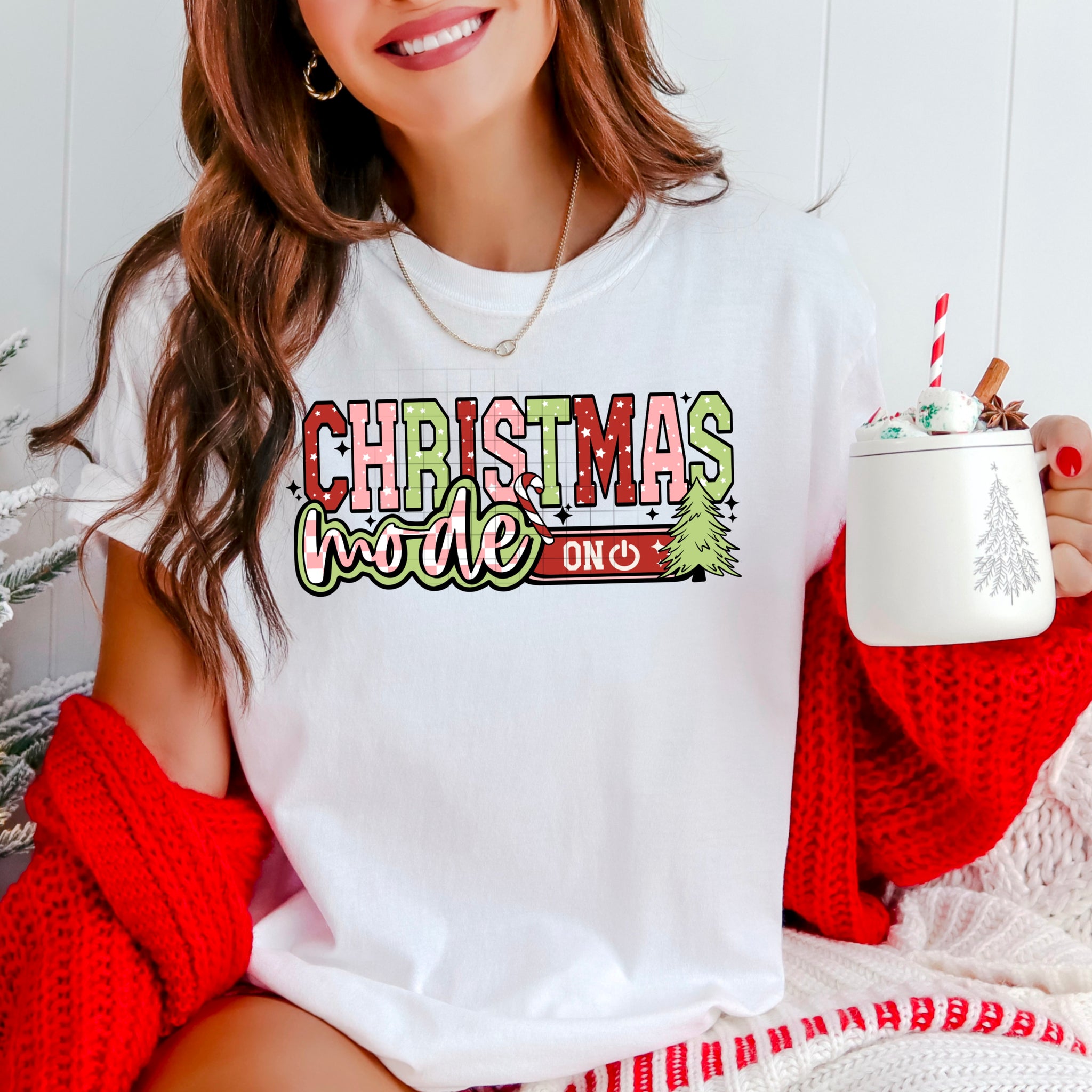 DTF Full Color TShirt Transfer - Christmas Mode On