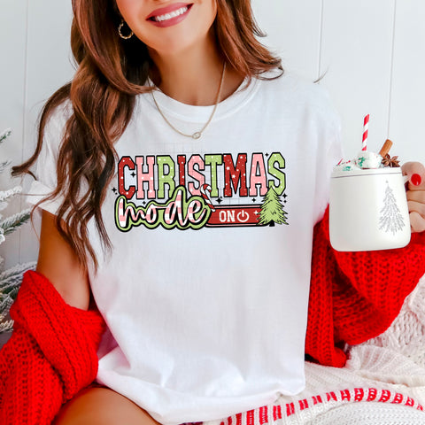 DTF Full Color TShirt Transfer - Christmas Mode On