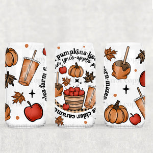 16oz UV DTF Wrap - Fall Things Circle