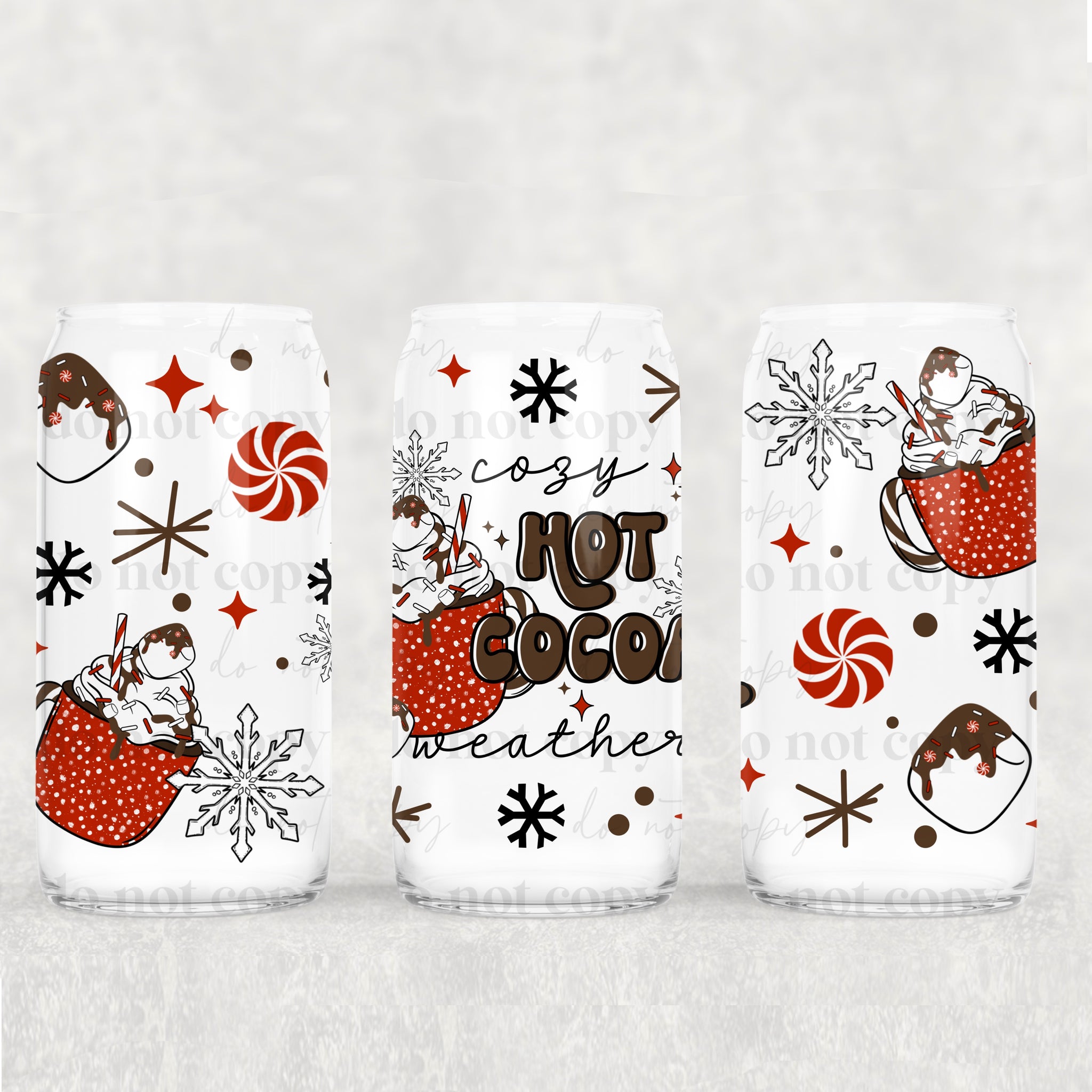 16oz UV DTF Wrap - Hot Cocoa Cozy Weather