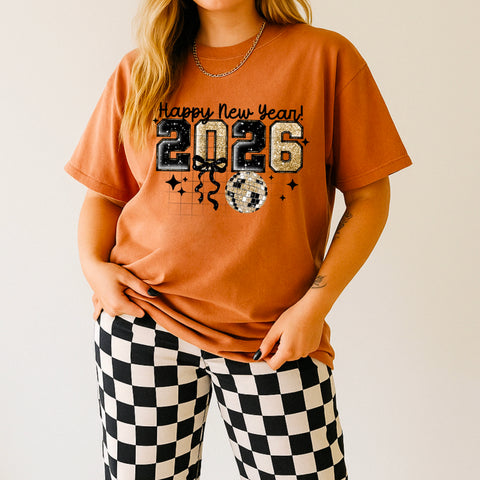 DTF Full Color TShirt Transfer - Happy New Year 2026