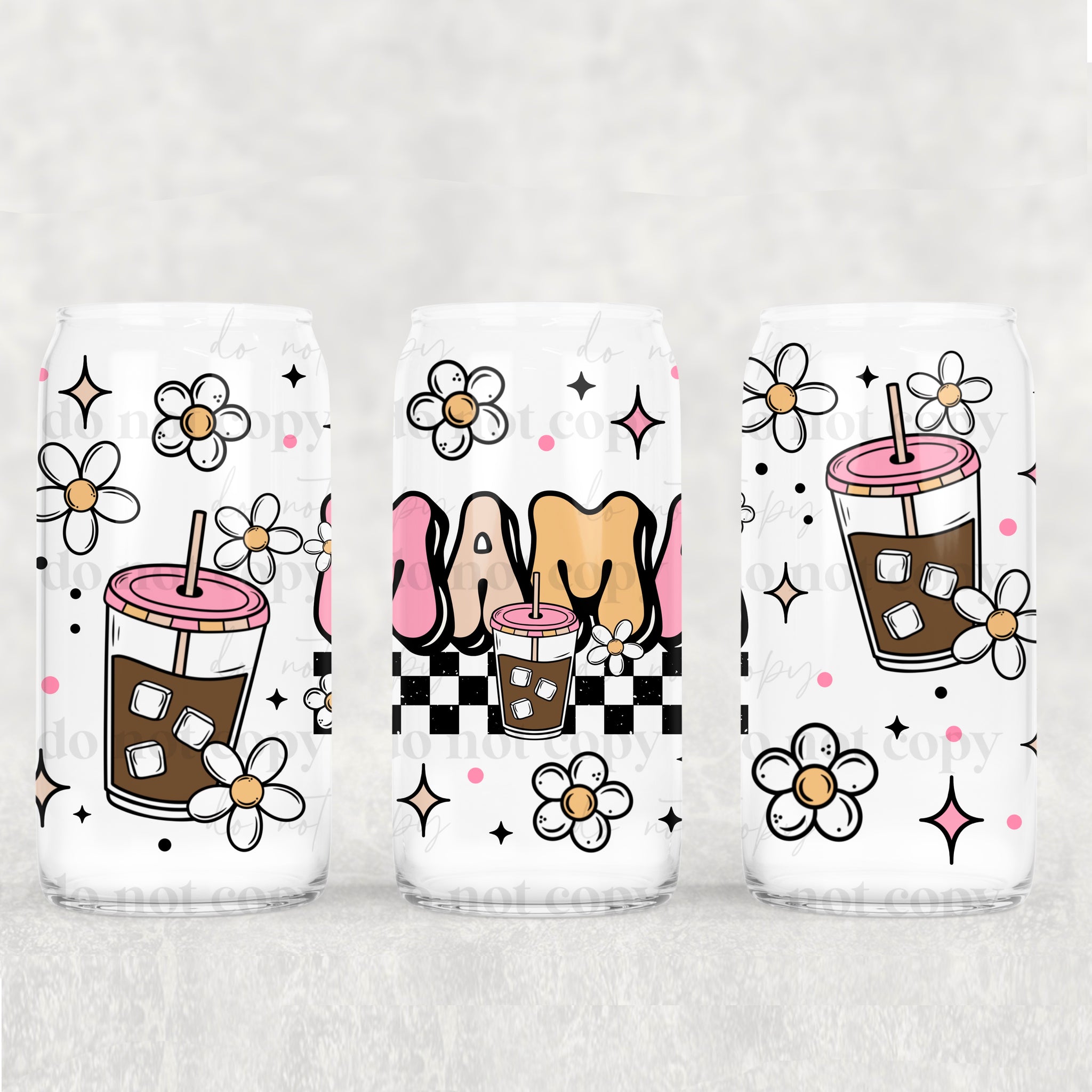 16oz UV DTF Wrap - Mama Check Coffee