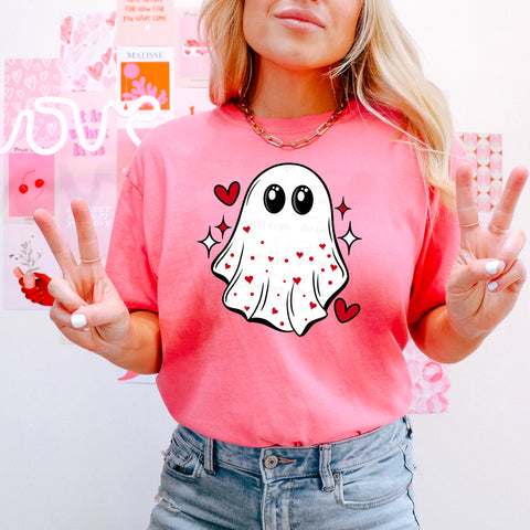 DTF Full Color TShirt Transfer - V Day Ghostie Hearts