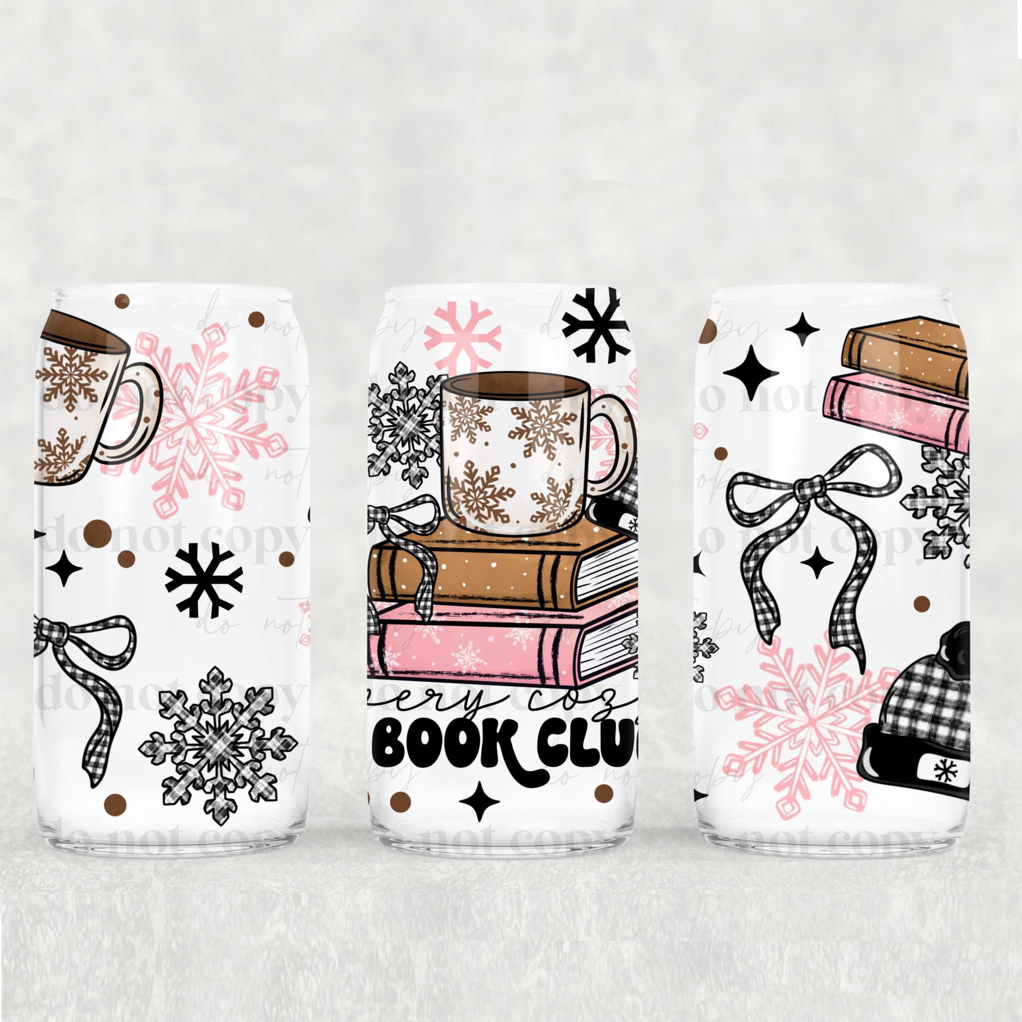 16oz UV DTF Wrap - Very Cozy Book Club