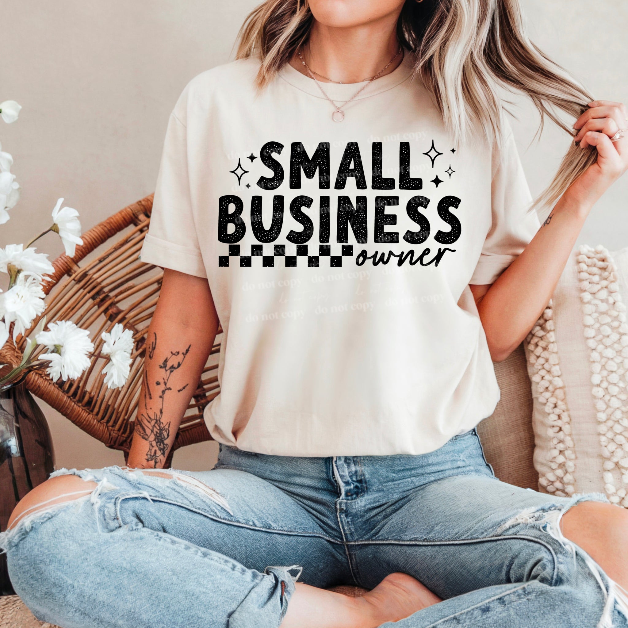 DTF Full Color TShirt Transfer - Small Business Owner Check