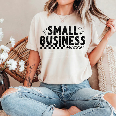 DTF Full Color TShirt Transfer - Small Business Owner Check