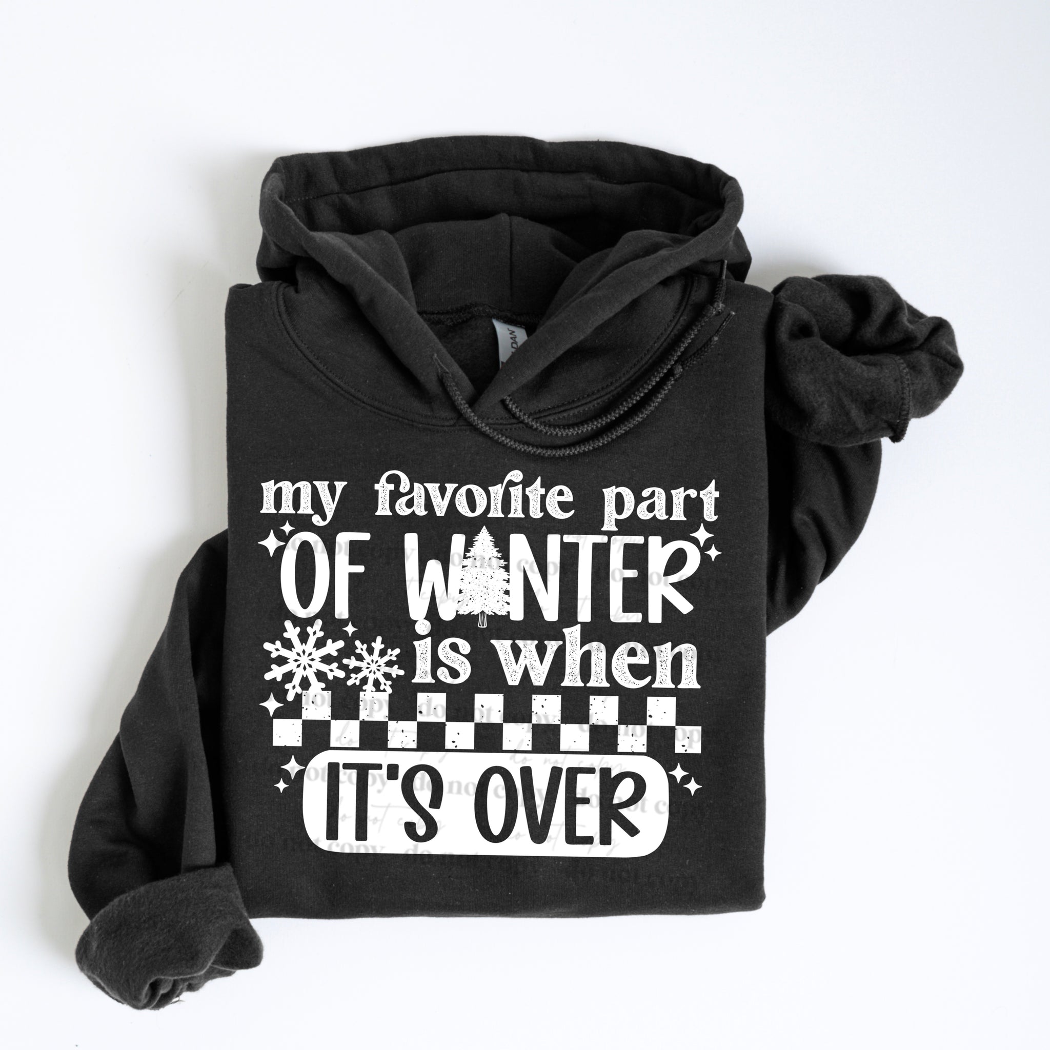 DTF Full Color TShirt Transfer - My Favorite Part Of Winter - (Black or White)