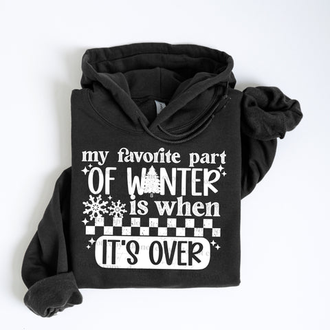 DTF Full Color TShirt Transfer - My Favorite Part Of Winter - (Black or White)