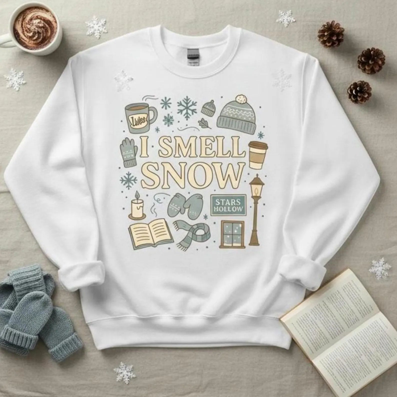 DTF Full Color TShirt Transfer - I Smell Snow Blue