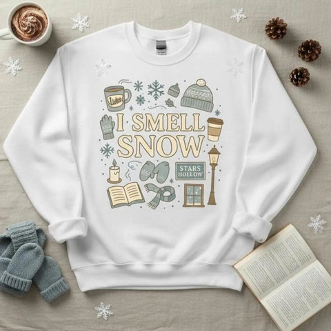 DTF Full Color TShirt Transfer - I Smell Snow Blue