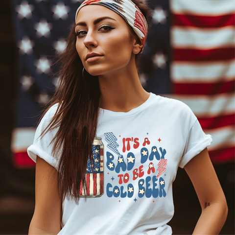 DTF Full Color Transfer - It's A Bad Day To Be A Cold Beer