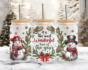 16oz UV DTF Wrap - It's The Most Wonderful Snowmen