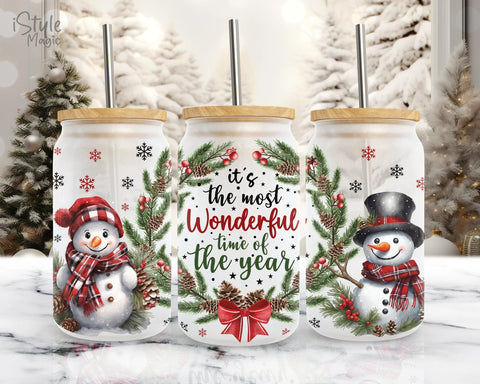 16oz UV DTF Wrap - It's The Most Wonderful Snowmen