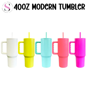 40oz Simple Mod Style Tumbler with Lid and Straw - Sublimation Ready