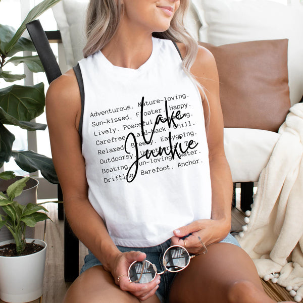 DTF Full Color TShirt Transfer - Lake Junkie - (Black or White)