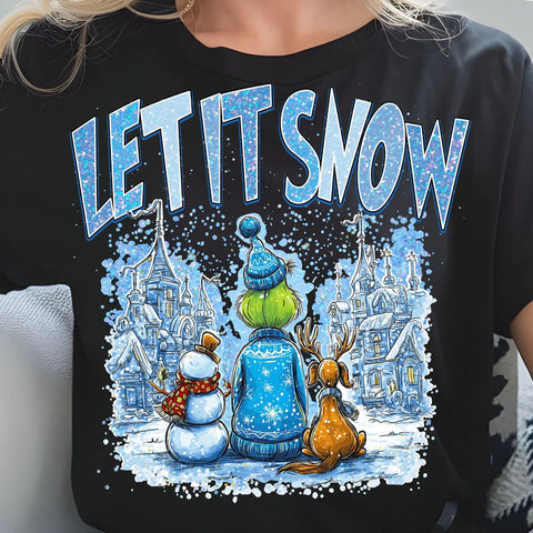 DTF Full Color TShirt Transfer - Let It Snow Winter G
