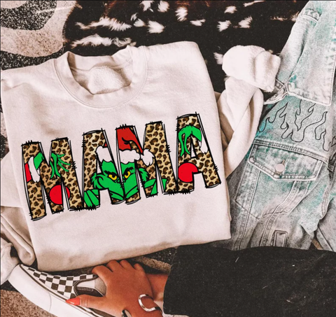 DTF Full Color TShirt Transfer - MAMA Leopard G